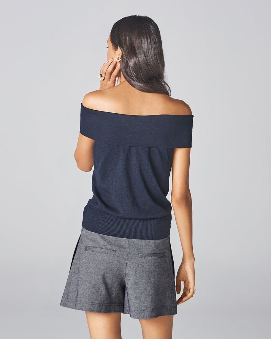 Women ADEAM Tops | Sora Knit Midnight * Popsaleclothes